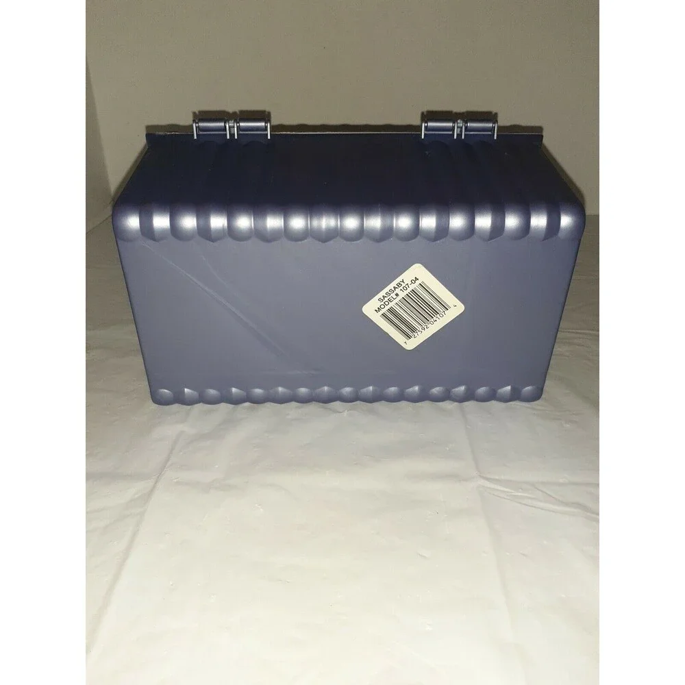 Vintage Sassaby Purple Small Makeup Carrying Case Organizer With Mirror & Tray